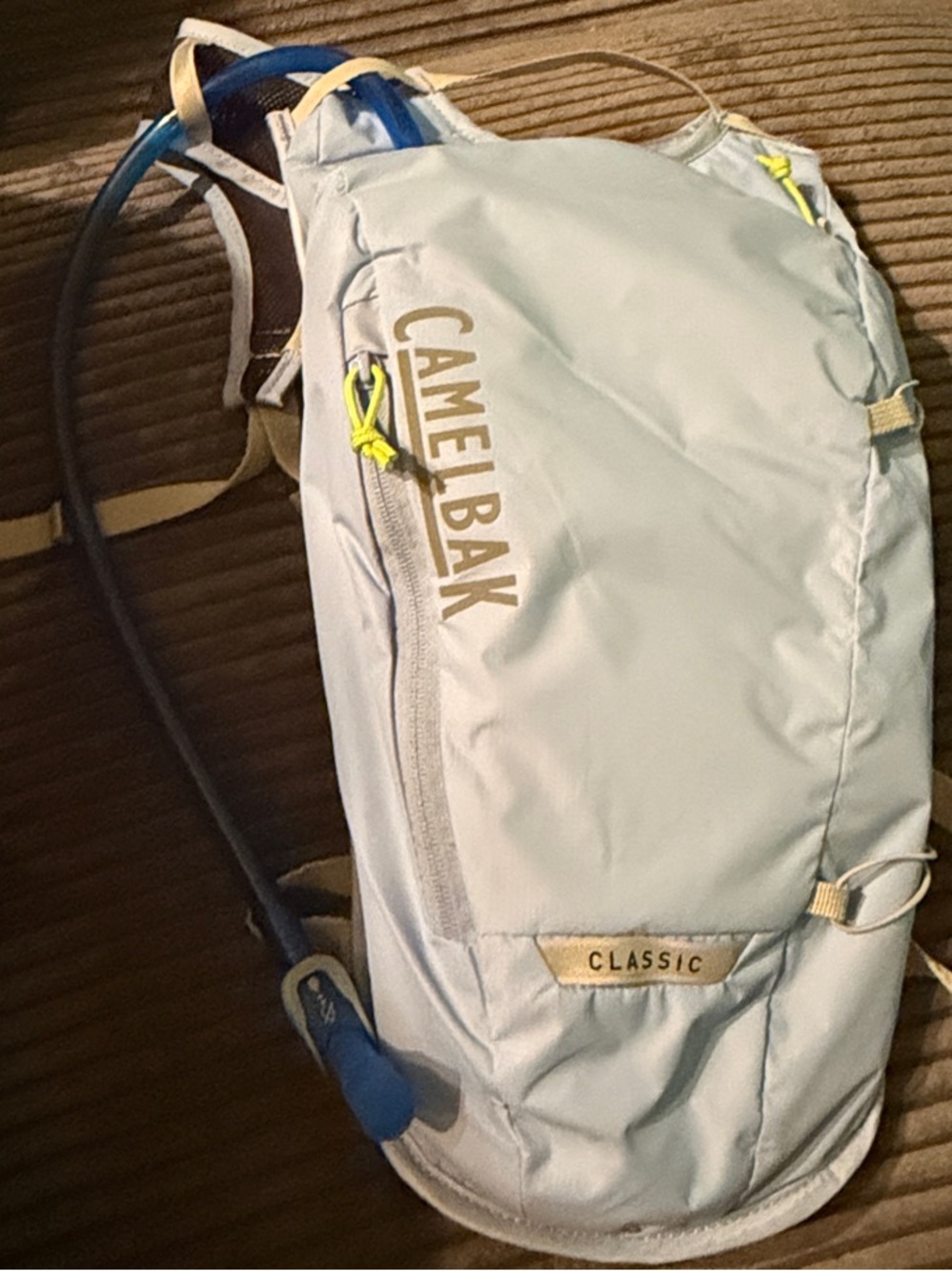 CamelBak Classic Hydration Pack in Light Blue with Navy Tube